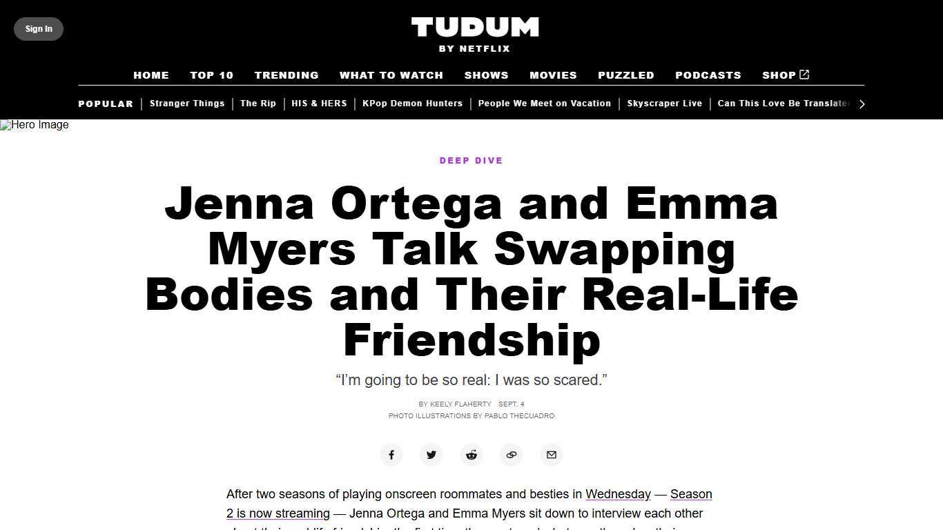 Jenna Ortega and Emma Myers On Swapping Bodies and Their Real-Life Friendship - Netflix Tudum